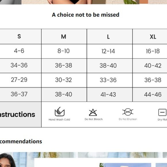 NWT One Piece Swimsuit Front Cross Tummy Control slimming Size L black - Picture 6 of 6